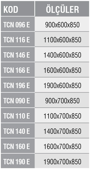 TCN S - Çalışma Tezgahı/Alt Tablalı