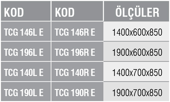 TCG S - Çalışma Tezgahı/Dolaplı